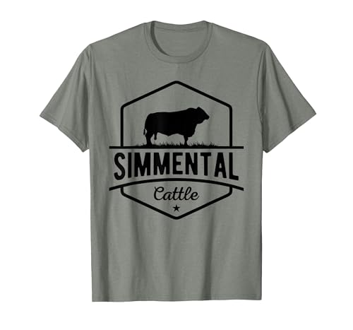 Funny Farmer Gift for Simmental Cattle Cow Farmer - Simmental Cattle T-Shirt - size chart
