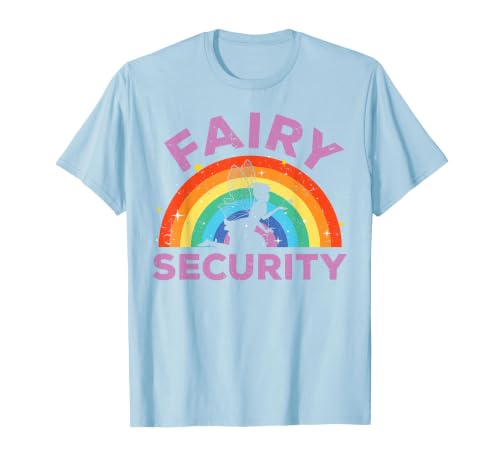 Halloween Fairy Security Father's Day Apparel Men Fairy Security Funny Dad Costume T-Shirt - size chart