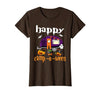 Camping camper Halloween Costume Apparel co Happy Camp-O-Ween Halloween Camping Camper T-Shirt - size chart