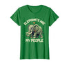 Mademark Elephants Are My People Pixel Art Design T-Shirt - Women - size chart
