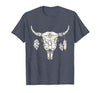 Buffalo Animals Gift Idea Bison Buffalo Skull Animal Design T-Shirt - size chart