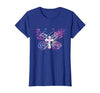Butterfly Prayer Graphic Jesus Christian Cross Butterfly Prayer Jesus Christian Cross Floral Pattern T-Shirt - size chart
