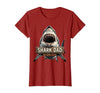 Mademark Shark Dad No Apologies Daddy Shark Design T-Shirt - size chart
