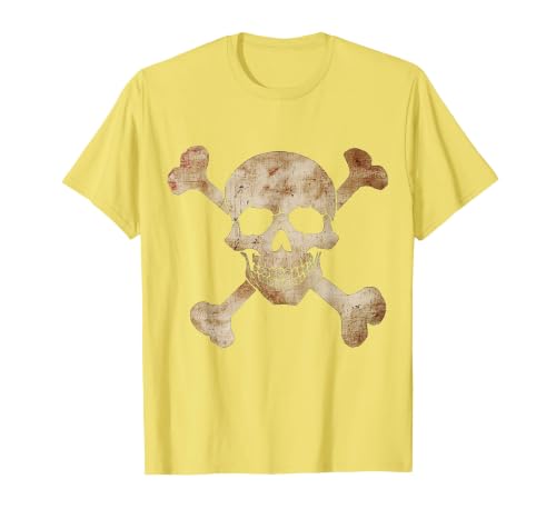 Halloween Designs. Pirate Flag Skull and Crossbones Skeleton Graphic Halloween T-Shirt - size chart