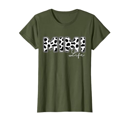 Cow Print Matching Family Apparel Mimi Life Cow Print Family Matching T-Shirt - size chart