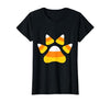 Scary Halloween Tees For Adults and Kids Halloween Candy Corn Paw Print T-Shirt for Animal Lovers T-Shirt - size chart