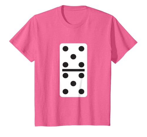 Fun and Easy Halloween Costume T-Shirts - Dominoes Double Five Dominoes Halloween Costume 5 Domino Game T-Shirt - size chart