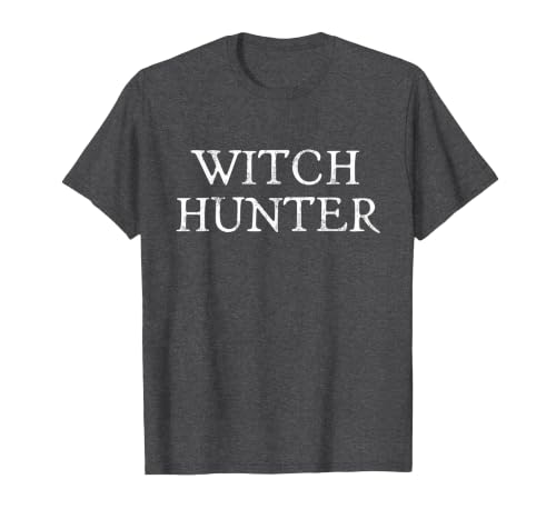 Witch Hunter Halloween Funny Witch Hunter Halloween Costume Easy Lazy T-Shirt - size chart