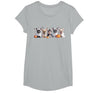 Funny Ghost Dog Halloween Girls Kids Cute French Bulldog Halloween Costume Frenchie Dog Ghost T-Shirt - size chart