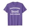 cow apparel Professional gate Opener, Cow Gate Opener T-Shirt - size chart