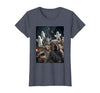 Funny Halloween Animals Selfies Clothing Funny Squirrel Selfie with Ghosts Haunted Forest Halloween T-Shirt - size chart