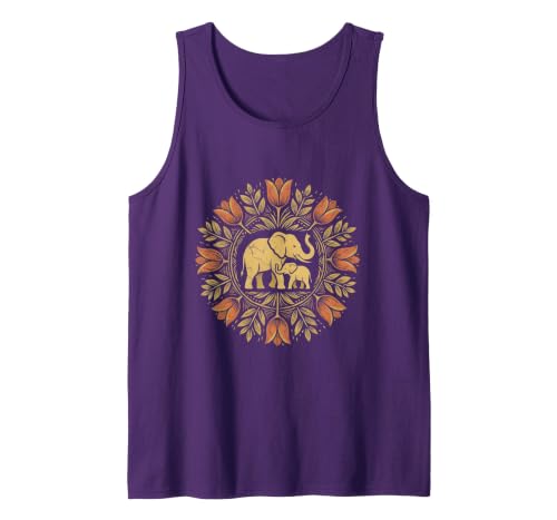 Mademark Mother Elephant Nudging Newborn Calf Maternity Tank Top - Men - size chart