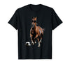 Funny Horse Football Design Horse Soccer Football T-Shirt - size chart