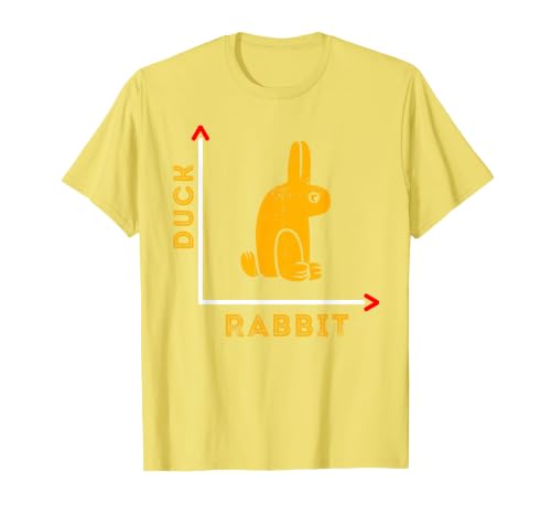 Wittgensteins Rabbit Duck Illusion Physics Nerd Math Geek T-Shirt — design detail