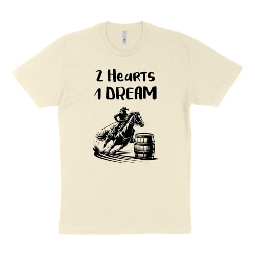 TeesAndTankYou 2 Hearts 1 Dream Horse Rider Shirt Unisex - size chart