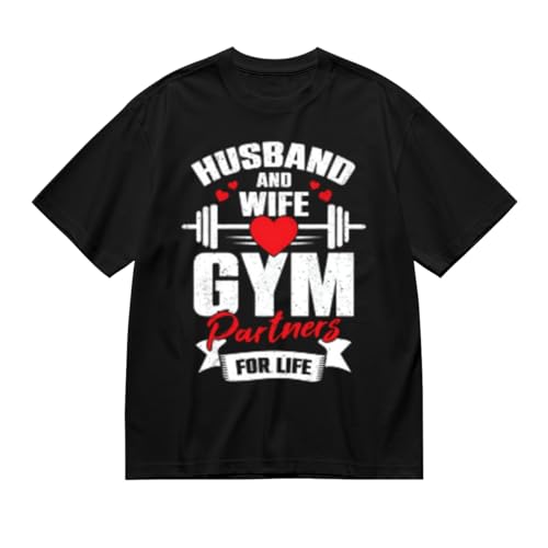 SYPPEIPLC Men Solid Cotton T-Shirt Crew Neck Short Sleeve I Like Exercise Because I Love Eating Casual Daily Tops - size chart