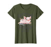 Funny pig mom farming pig farm life gifts Co. Getting Piggy with it Shirt Funny Pig Farm Life Cute Pig T-Shirt - size chart