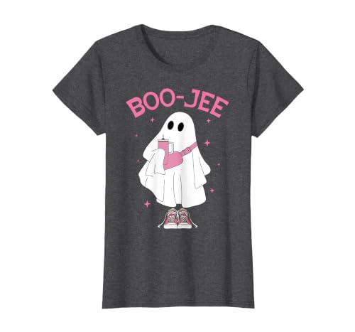 Spooky Season Ghost Halloween Boujee Boo-Jee Boo-JEE Spooky Season Ghost Pink Halloween Pumpkin Boujee T-Shirt - size chart