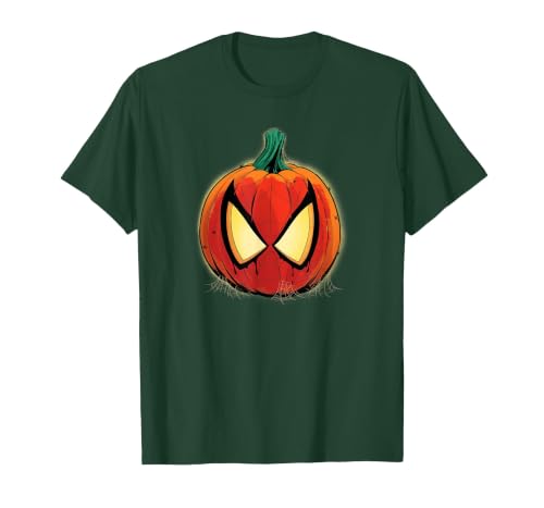 Marvel Spider-Man Halloween Spooky Pumpkin Jack-o'-Lantern T-Shirt - size chart