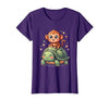 Mademark Small Monkey Riding Giant Tortoise Funny Animal Art T-Shirt - Women - size chart