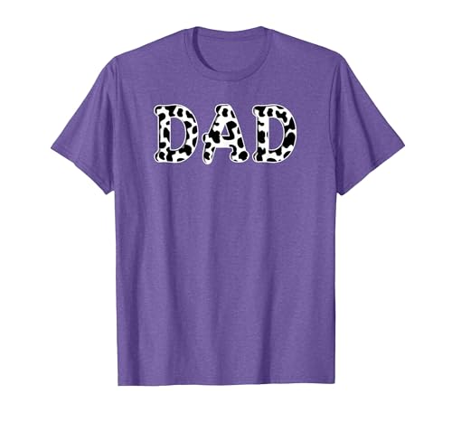 Cow Pattern Print Family Matching Birthday Apparel Cow Dad Birthday Family Matching Girl Boy Farm Birthday T-Shirt - size
