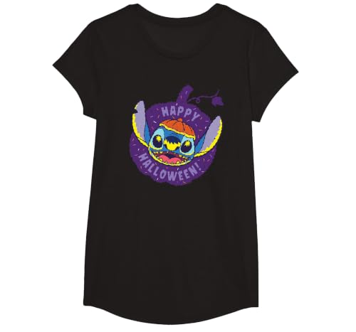Disney Lilo & Stitch Jack-o’-Lantern Pumpkin Happy Halloween T-Shirt - size chart
