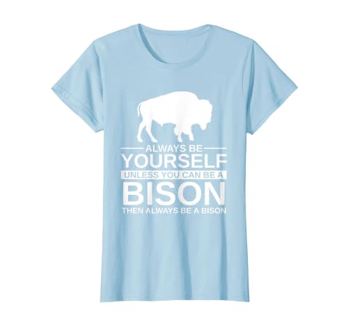 Bison Gift Bison Lover Accessories & Buffalo Stuff Cool Bison Design for Men Women Buffalo Animal Lovers Bison T-Shirt -