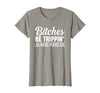 Funny Bitches Be Trippin' Ok Tee Shirt Bitches Be Trippin' Ok Maybe I Pushed One T-Shirt - size chart