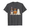 Funny Retro St. Bernard mom Halloween Witch Spooky Ghost Saint Bernard Pumpkin Halloween Dog Lover T-Shirt - size chart