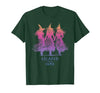 Escaped Since 1692 Halloween Escaped Since 1692 Funny Witch Halloween Design T-Shirt - size chart