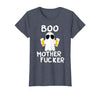 Vulgar Halloween Tee Shop Boo Motherfucker Funny Beer Drinking Ghost Adult Halloween T-Shirt - size chart