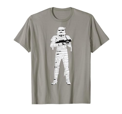 Star Wars Halloween Stormtrooper Mummy Wraps T-Shirt - size chart