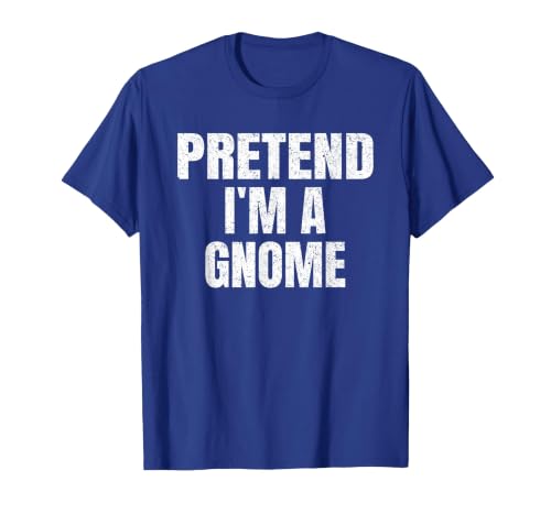 Halloween Funny Family Matching Costumes Gifts Tee Pretend I'm A Gnome Lazy Easy Halloween Family Group Costume T-Shirt -