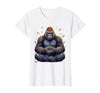 Mademark Meditating Gorilla Zen Monkey Graphic Design T-Shirt - Women - size chart