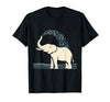 Mademark Elephant Spraying Water Raised Trunk Illustration T-Shirt - Men - size chart