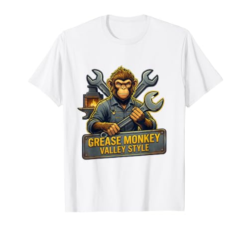Mademark Grease Monkey Valley Style Automotive Design T-Shirt - Men - size chart