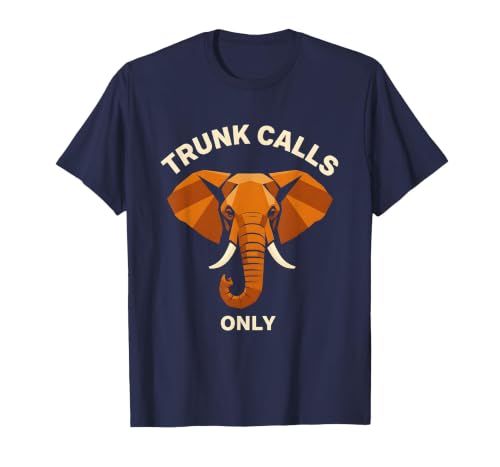 Mademark Trunk Calls Only Funny Elephant Design T-Shirt - Men - size chart
