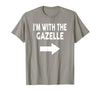 ShirtZilla I'm with The Gazelle Halloween Gazelle T-Shirt - size chart