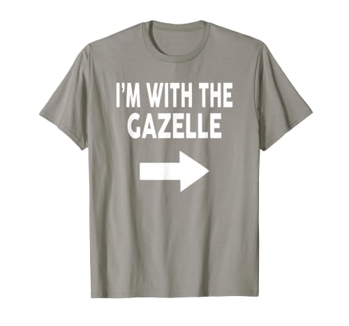 ShirtZilla I'm with The Gazelle Halloween Gazelle T-Shirt - size chart
