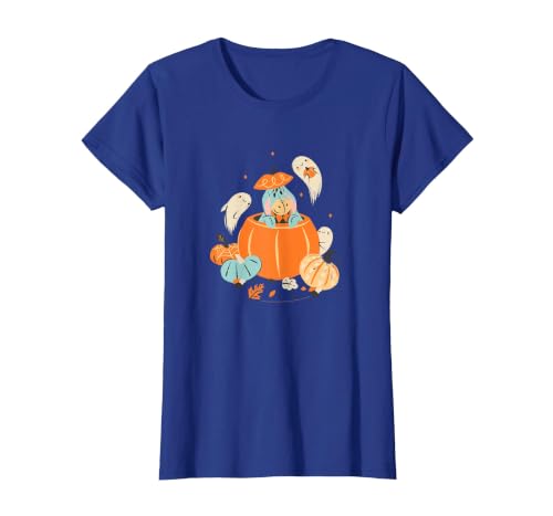 Disney Winnie The Pooh Halloween Cute Eeyore Pumpkin Patch T-Shirt - size chart