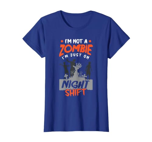 The Shift Worker - Night Shift Worker Design Night Shift Worker Halloween Funny Pun T-Shirt - size chart