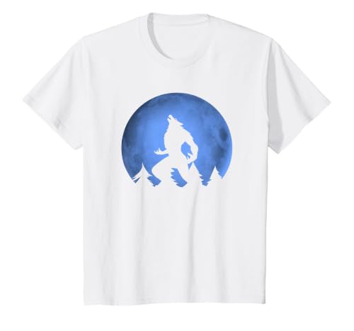 Ideas Halloween costume " Wolf moon " Wolf Halloween Costume Werewolf Blue Moon Scary for Men Boys T-Shirt - size chart