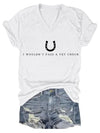 Czbic I Wouldn't Pass A Vet Check Shirt, Horseshoe Graphic Tee, Funny Casual Horse Lover Casual Top for Men Women - size chart