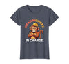 Mademark Head Monkey In Charge Circus Boss Design T-Shirt - Women - size chart