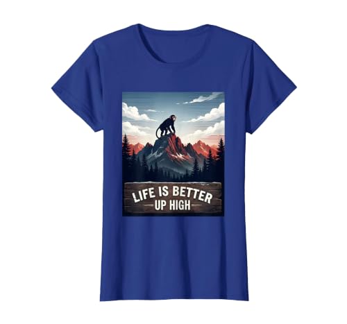 Mademark Life Is Better Up High Monkey Design T-Shirt - Women - size chart