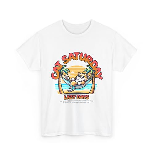GENERIC cat Unisex Heavy Cotton Tee White - size chart
