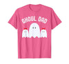 Ghoul Dad, Halloween Daddy Ghost Father of Two Ghost Girls T-Shirt - size chart
