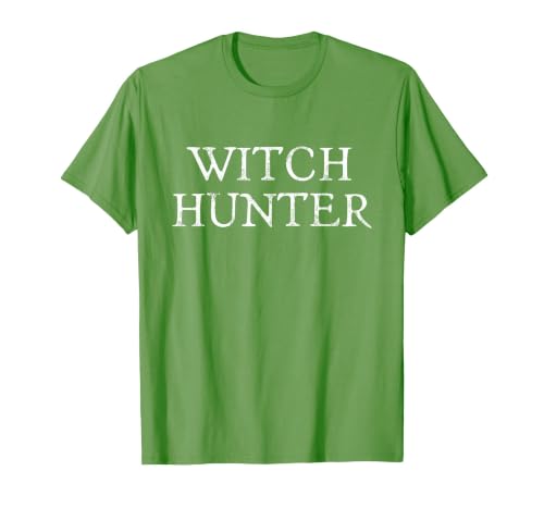 Witch Hunter Halloween Funny Witch Hunter Halloween Costume Easy Lazy T-Shirt - size chart