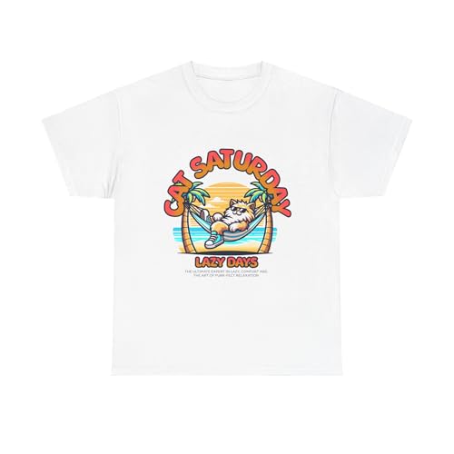 GENERIC cat Unisex Heavy Cotton Tee White - size chart