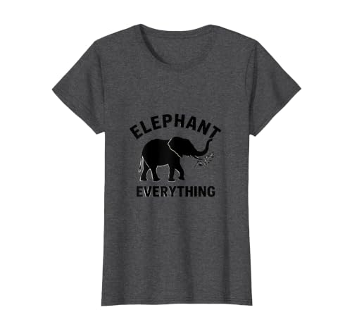 Mademark Elephant Everything Minimalist Animal Lover Design T-Shirt - Women - size chart